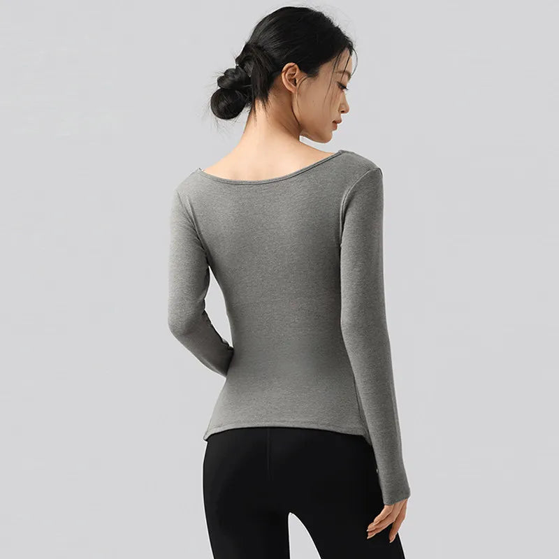 Yoga Clothes for Women Long-sleeved Shirts Gym Tight Running Training Pilates Fitness Clothes Slimming Sports Yoga Tops Clothing