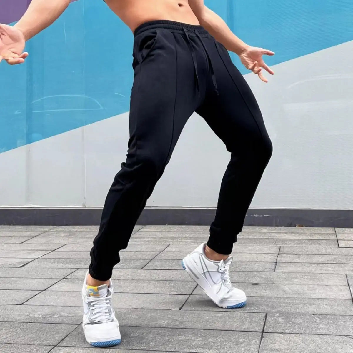Gym Fitness Sports Pants Men's Trousers Cotton Open Crotch Erotic Outdoor Sex Casual Running Joggers Basketball Sweatpants Men