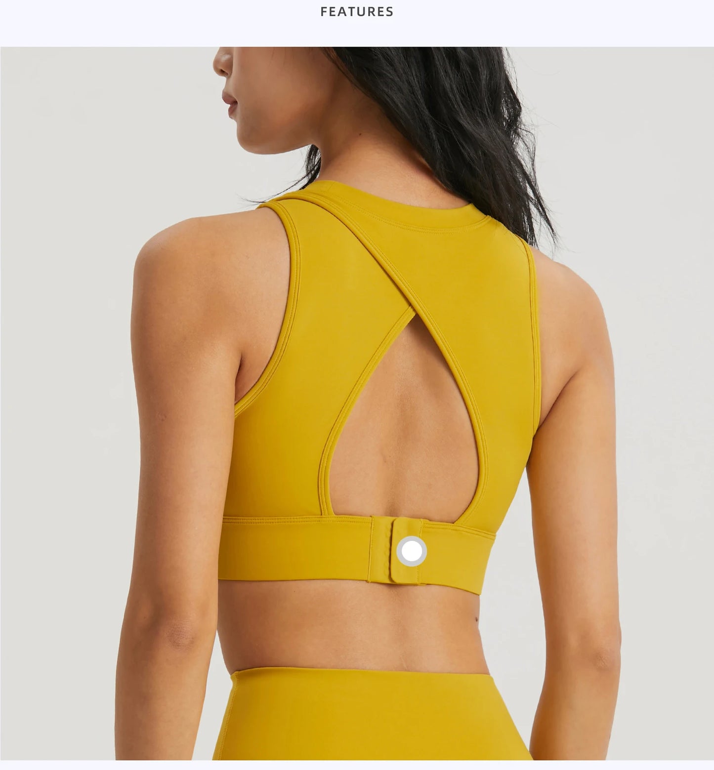 Sports Top Fitness Yoga Bra Gym Sport Bra Women Semi-fixed Cup Women Clothing Hollow Back Sports Underwear Tights Workout Top