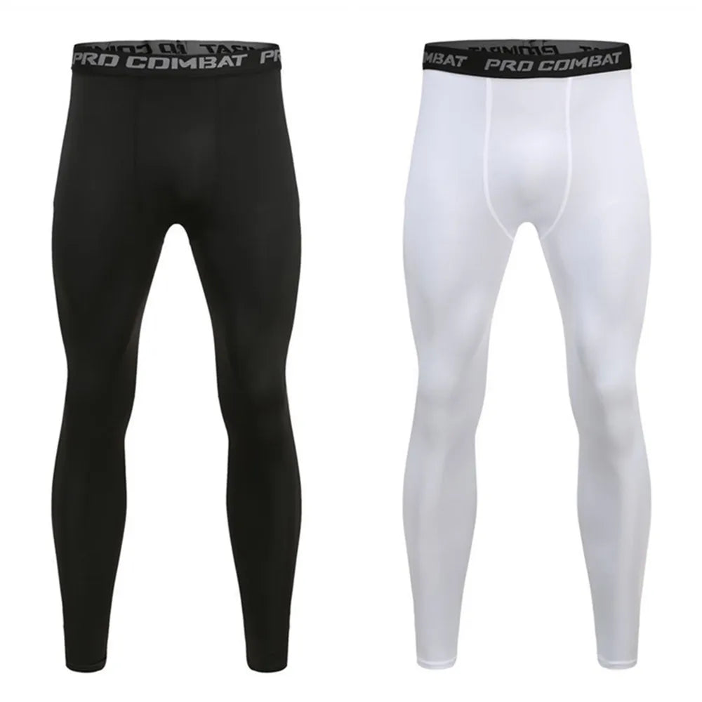 Men Gym Sportswear Muscle Bodybuilding Compression Pants Running Sports Long Pants Jogging Fitness Male Elastic Tights Trousers