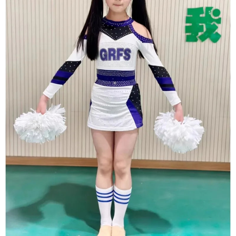 Customized Student Cheerleading Campus Gymnastics Clothing Fitness Exercise Clothes Sports Meeting Dress Team Performance Wear