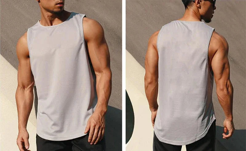 Men's Clothing Bodybuilding Gym T-shirts for Men Basketball Man Sleeveless Shirt T-shirt Vest Summer Clothes Tops Tees