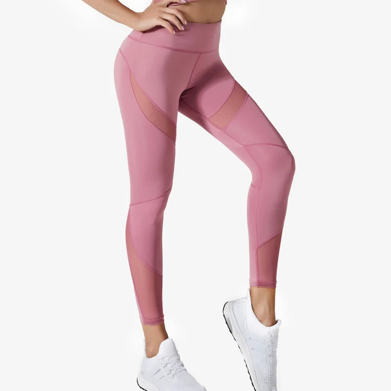 High Waist Jogger Mesh Side Pocket Fitness Gym Legging Sport Outfit for Woman Yoga Wear Tight Gym Workout Running Bike Clothing
