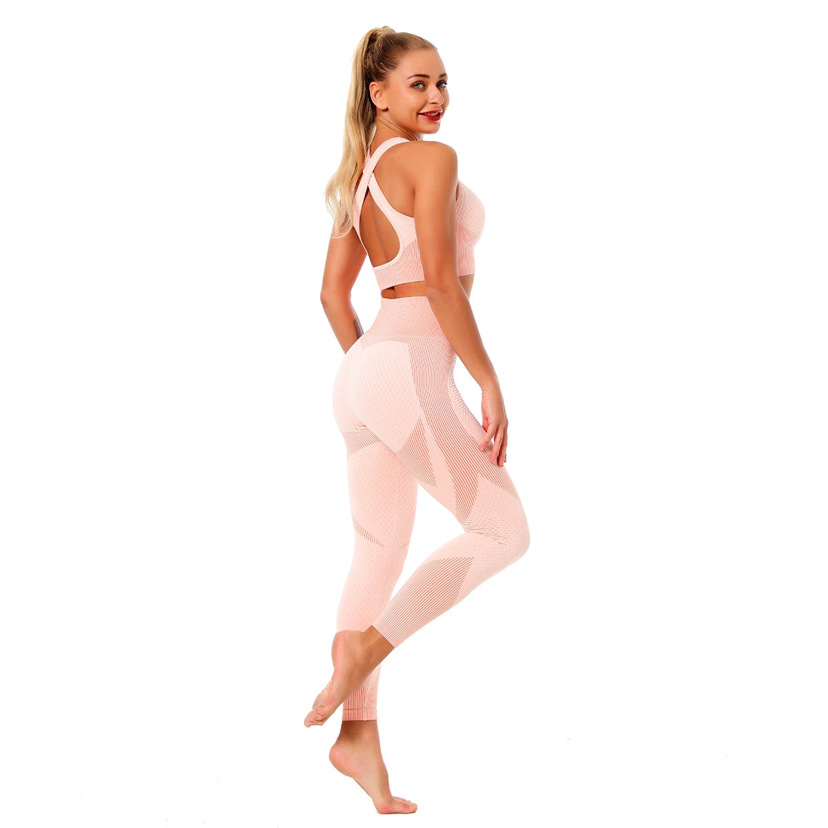 High Waist Leggings+Sport Bra Women Seamless Yoga Set Fitness Clothing Gym Suits Workout Clothes Woman Jogging Sportwear