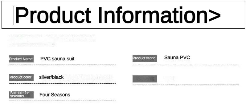 Heavy Duty Fitness Weight Loss Sweat Sauna Suit Exercise Gym Anti-Rip