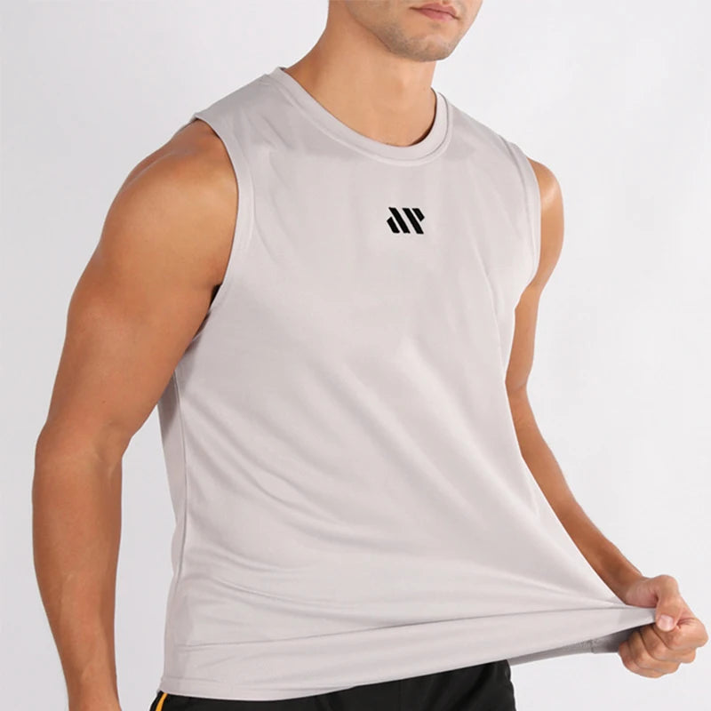 ADED Summer new Gym Vest Men Bodybuilding Sleeveless Sports Tank Top quick-drying mesh Fitness Running Tank Top men Clothes