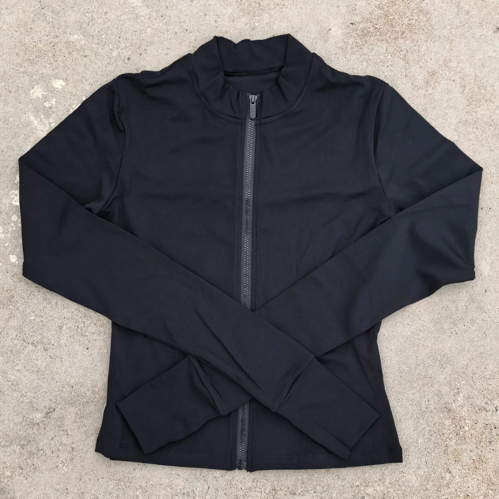 Women Sport Jacket Long Sleeve Shirt Workout Coat Gym Training Clothing Yoga Sportswear