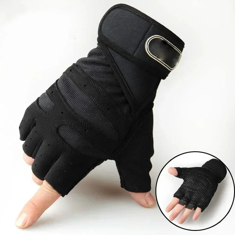 Outdoor Sport Gloves for Men Women Wrist Guard Fitness Gym Cycling Hiking Boxing Exercise Training Workout Long Wrist Fingerless