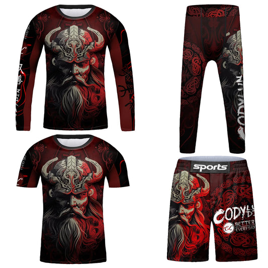 Kids Gym Clothing Tracksuit MMA BJJ Jiu Jitsu Rashguard Quick Dry Boy Children Boxing Sport Suit Running Set Training Sportswear