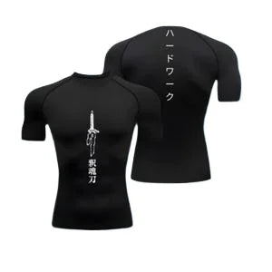 Men's compression shirt sportswear running fitness gym compression anime Fushiguro gym clothing