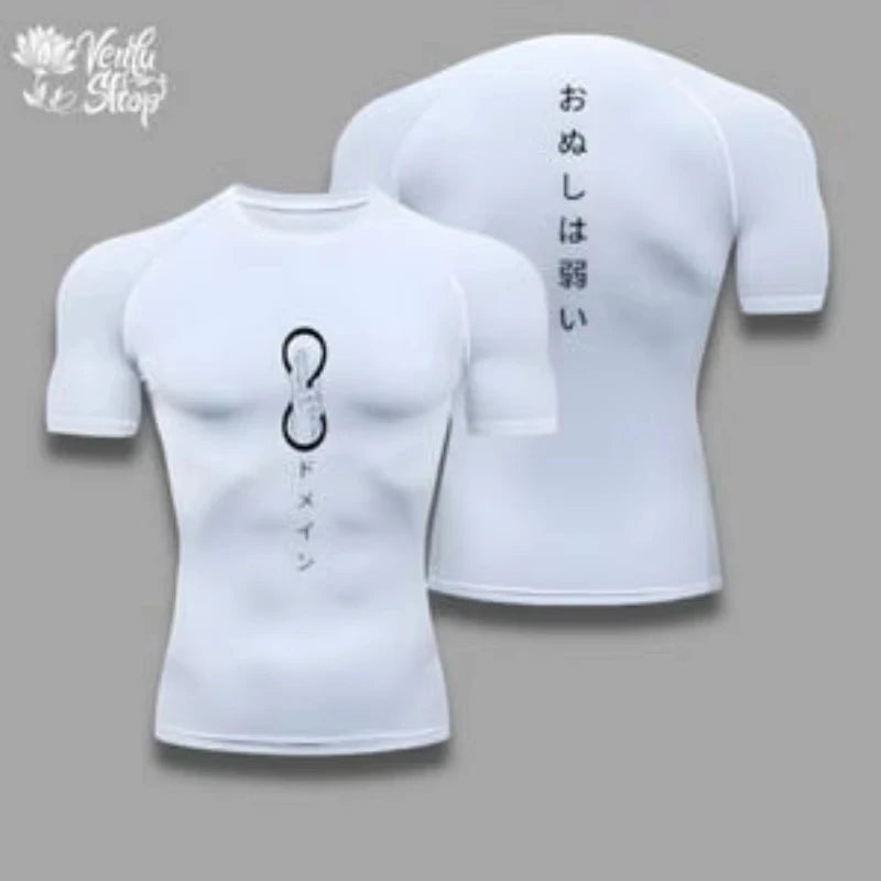 Gymwear Satoru Gojo Jujutsu Kaisen Sorcerer Hollow Purple JJK Gym Clothing Compressions Sportswear Muscles