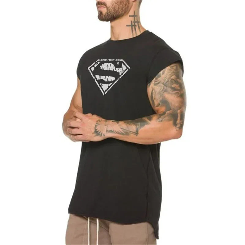 Mens Workout Muscle Clothing Gym Bodybuilding T-shirt Summer Cotton Small Sleeve Casual Sportswear Fitness Breathable Shirts