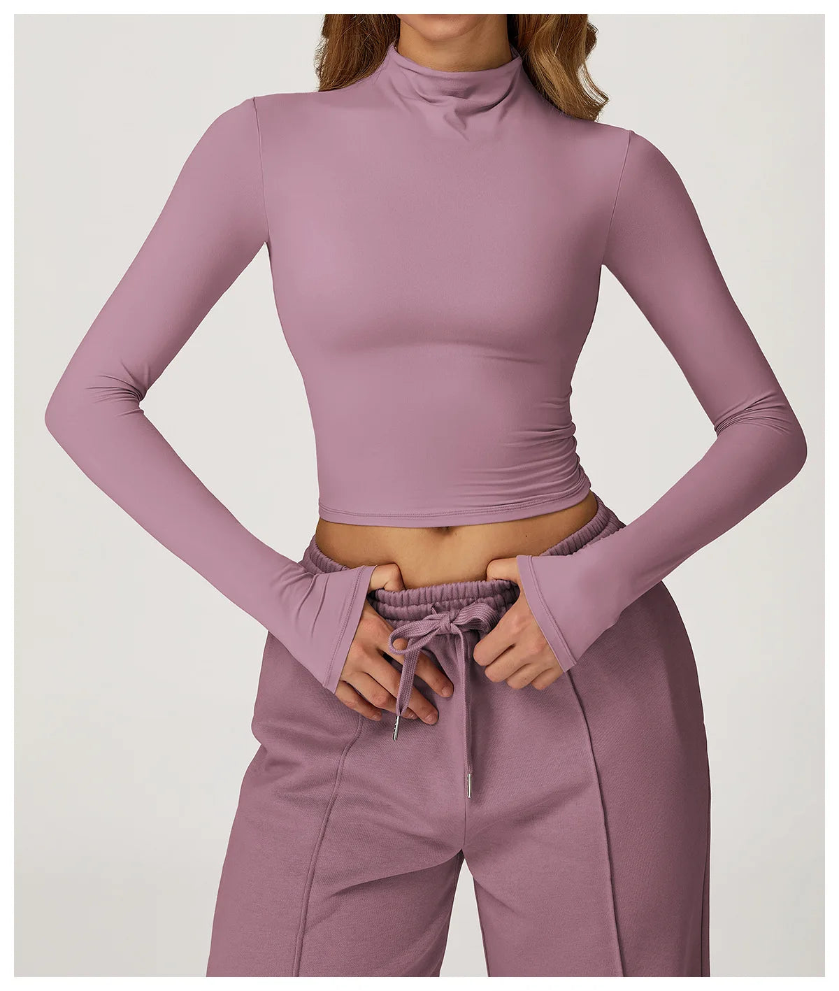 Yoga Shirts for Women 2025 Long Sleeve Quick-drying Fitness Sports Top Gym Clothes Workout Top High-necked Versatile Outer Wear