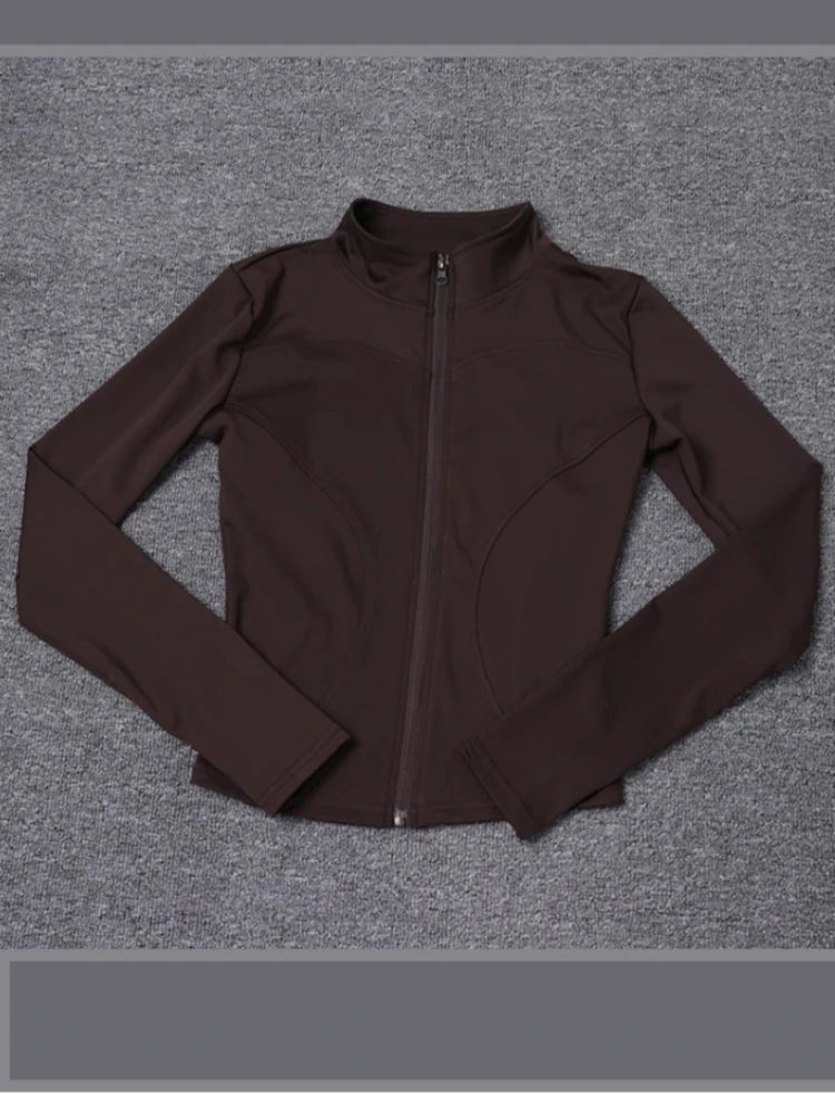 Sport Jacket Yoga Tops Women's Costume Long Sleeve Gmy Shirt Workout Coat Gym Training Woman Clothing Sportswear 2025 Summer