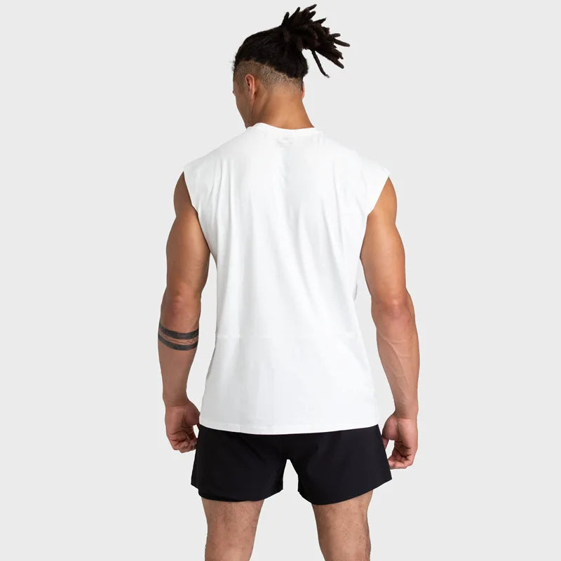 Men's Sleeveless Sports Shirt, Gym Fitness, Running, Quick Drying Vest, Breathable, Loose, Training, Summer Men's Wear