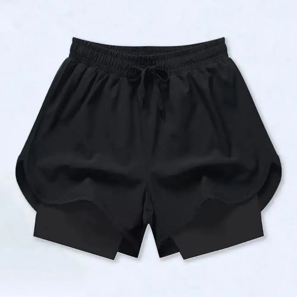 Gym Wear 2 in 1 Men Running Pants Quick Dry Leisure Male Sports Short Pants Workout Quarter Pants Fitness Gym Shorts Running