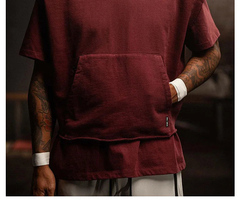 Mens Brand Gyms Clothing Bodybuilding Hooded Tank Top Cotton Sleeveless Vest Sweatshirt Fitness Workout Sportswear Tops Male