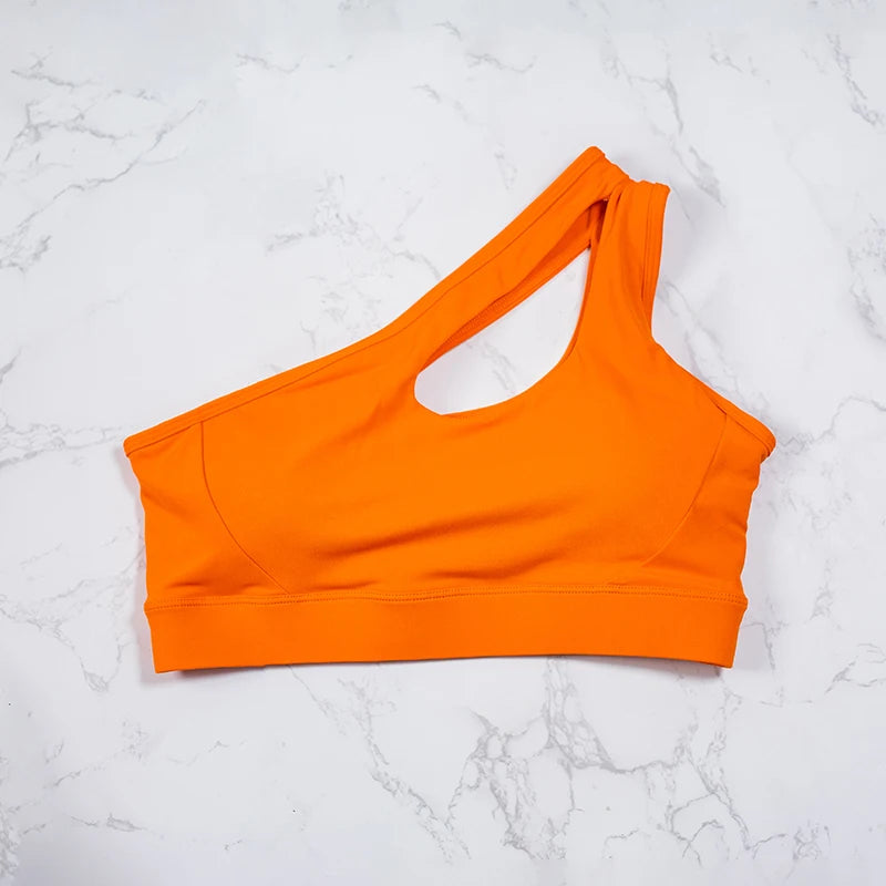 2025 New Women One Shoulder Sports Bras Yoga Top Vest Yoga Gym outdoor sport Running Fitness Underwear