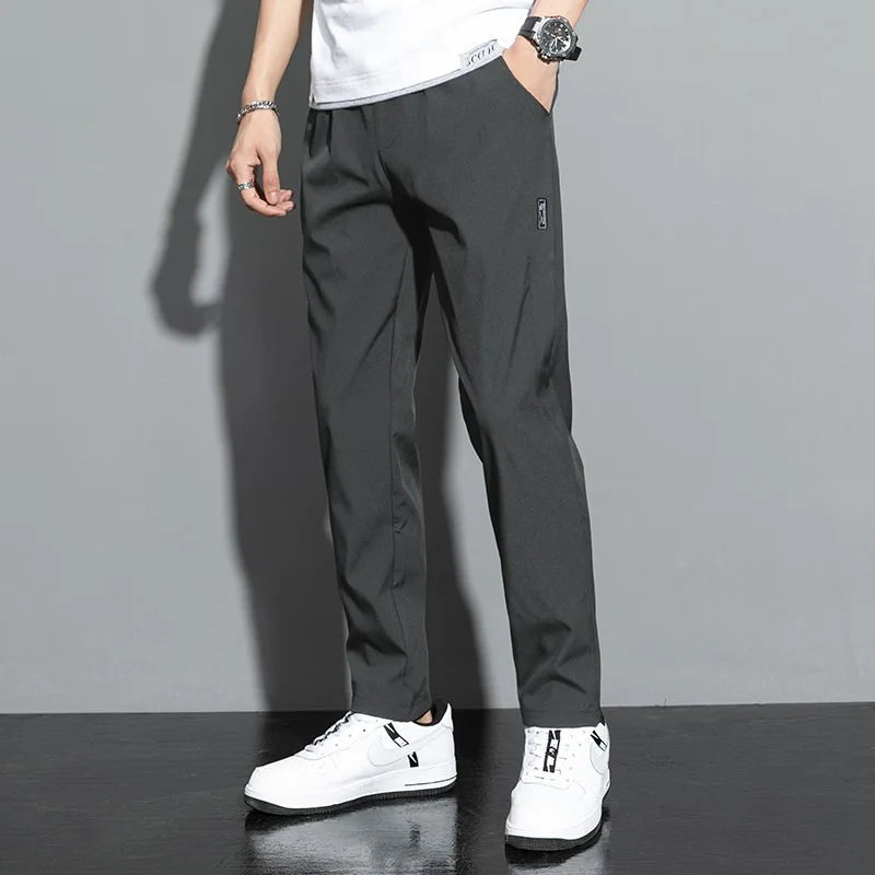 Men's Running Pants Sportswear Jogging Sweatpants Quick Dry Thin Tracksuit Elastic Gym Fitness Trousers Training Sport Pants Men