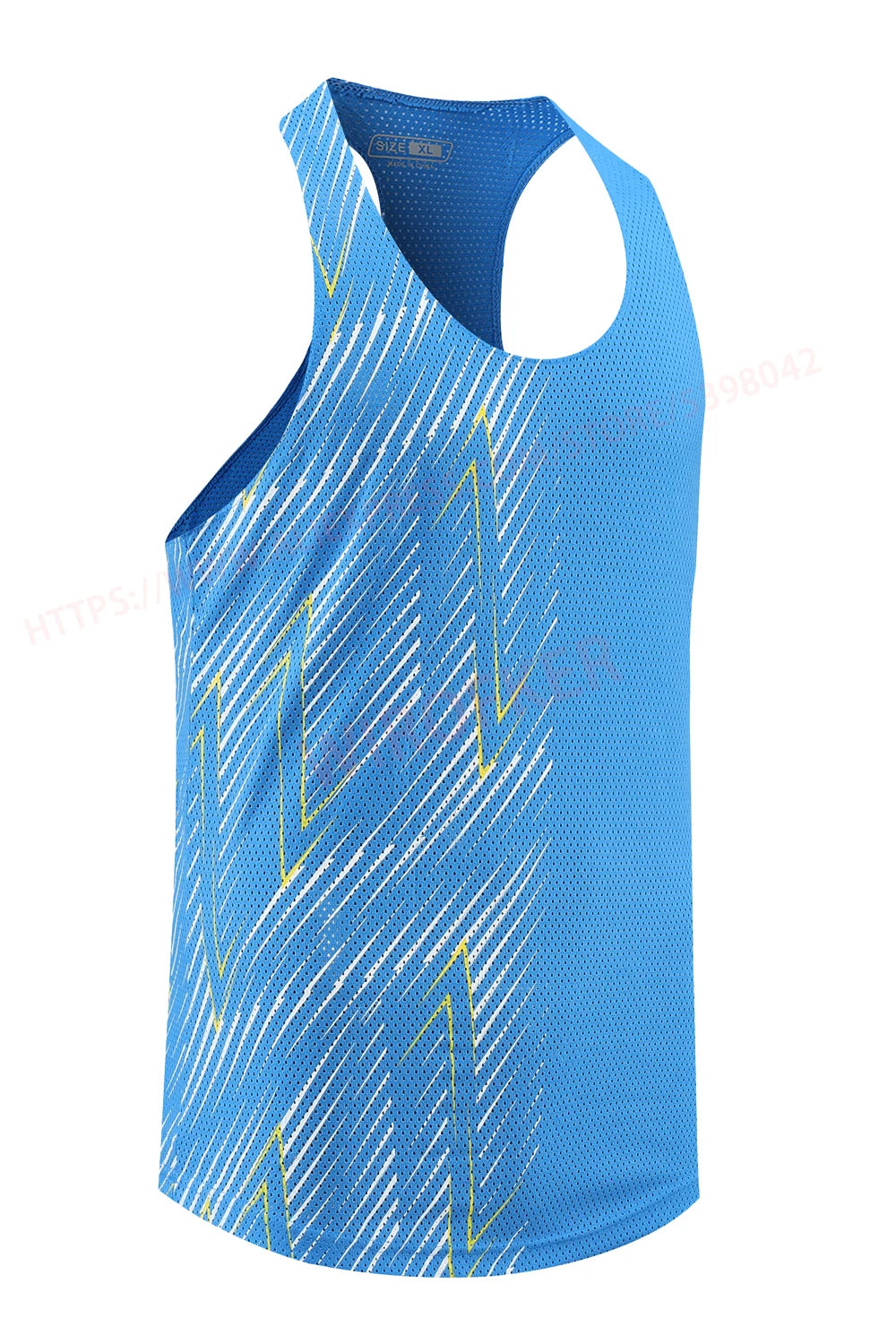 Men Casual Sport Vests Quick Dry Breathable Fitness Running Gym Sleeveless Mesh Workout Vests Prints Bodybuilding Muscle Singlet