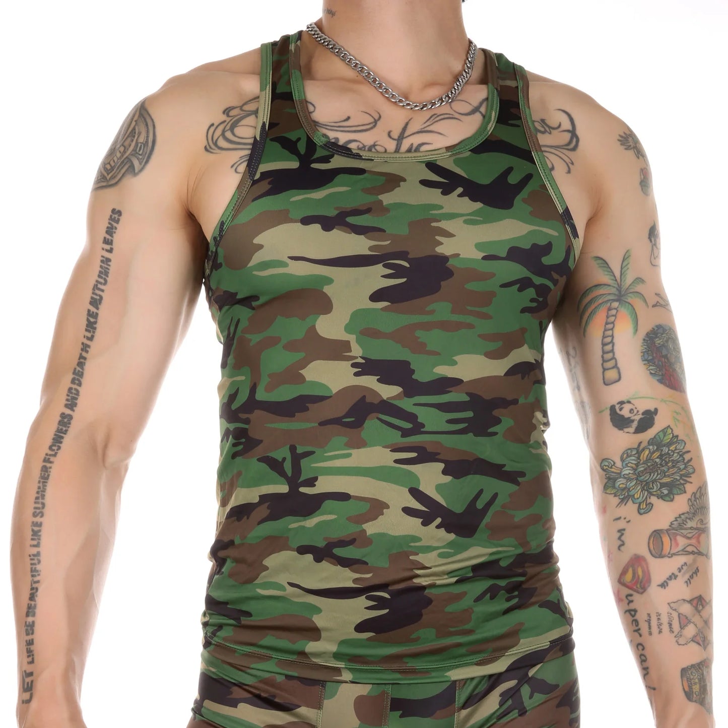 Men Muscle Vest Sleeveless Shirt Tank Top Undershirt Man Bodybuilding Gym Fitness Clothing Camouflage Singlet