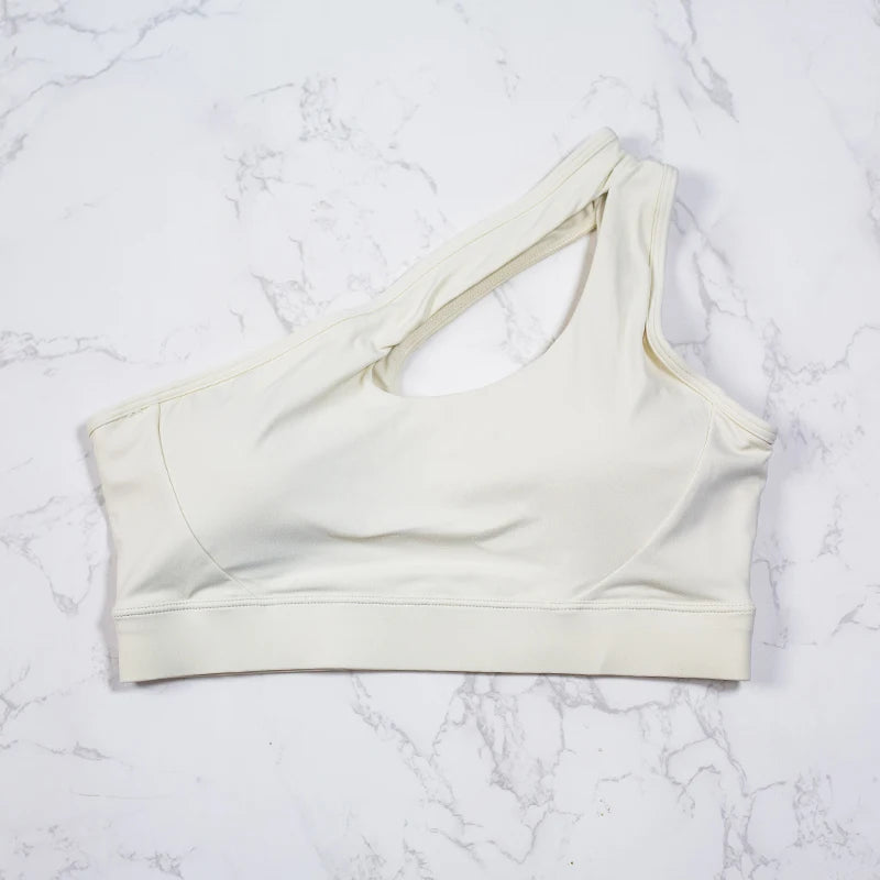 2025 New Women One Shoulder Sports Bras Yoga Top Vest Yoga Gym outdoor sport Running Fitness Underwear