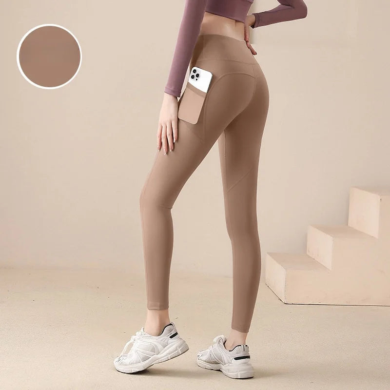 High Waist Jogger Mesh Side Pocket Fitness Gym Legging Sport Outfit for Woman Yoga Wear Tight Gym Workout Running Bike Clothing