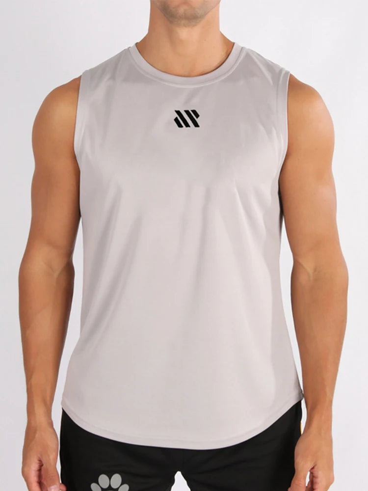 2025 Summer  Men's Sleeveless Fitness Vest New Running Gym Sportswear Printed Men's Clothing for Fitness And Running