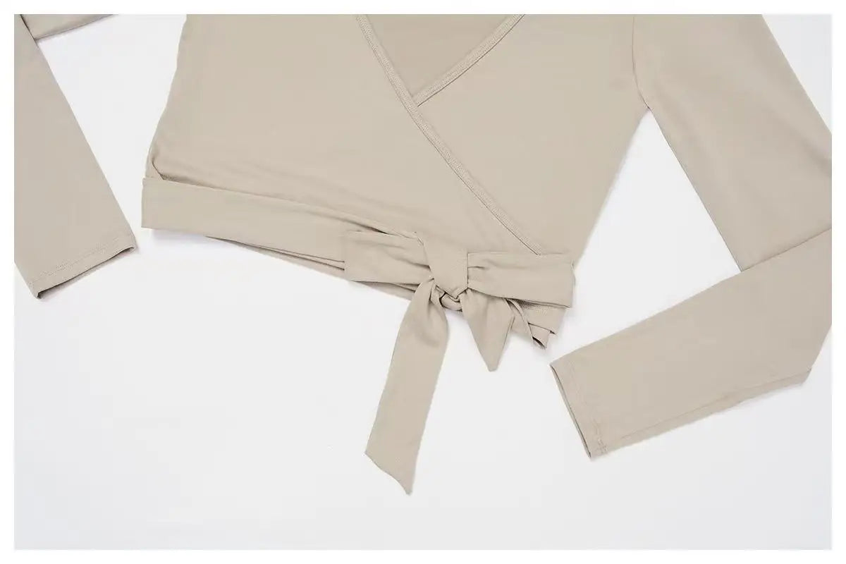 Gym Thin Sexy Strappy Cross Top Breathable Yoga Wear T Clothing Running Cover-up Fitness Wear Long-sleeved Shirts Yoga Pilates