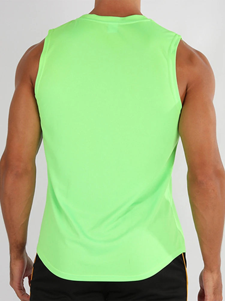 ADED Summer new Gym Vest Men Bodybuilding Sleeveless Sports Tank Top quick-drying mesh Fitness Running Tank Top men Clothes