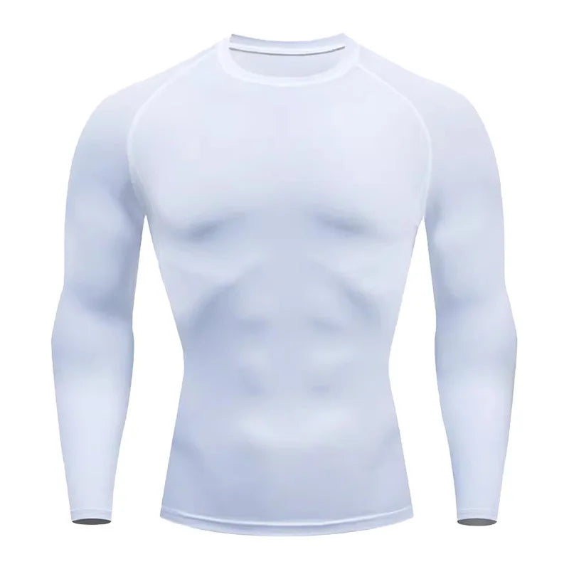 Men's Sports Top Quick Dry Compression Sportswear Second Skin Gym Workout  Jogging sport Long Sleeve Fitness T-Shirt Men
