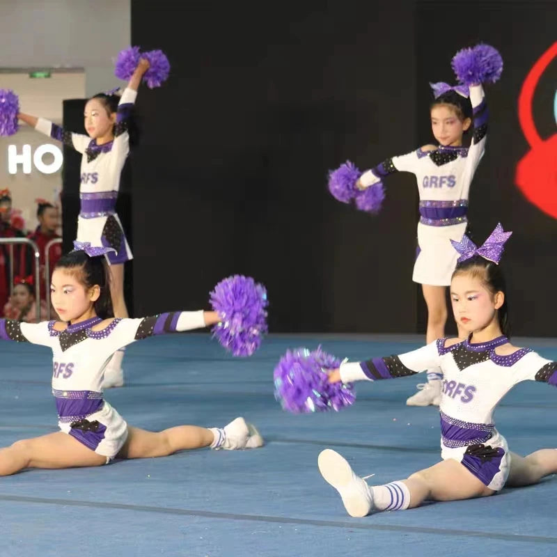 Customized Student Cheerleading Campus Gymnastics Clothing Fitness Exercise Clothes Sports Meeting Dress Team Performance Wear