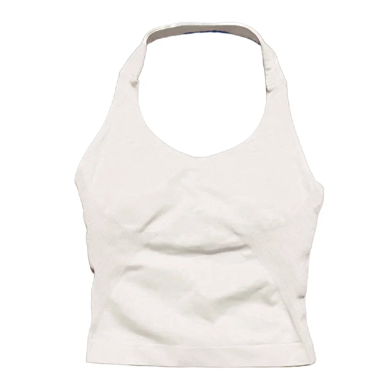 Woman  Yoga Clothing Backless Tank Tops Gym Vest  Push Up Sport Bras Running Vest Workout Tops Activewear Exercise Fitness