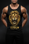 TITAN Men's Muscle Cut Tank Top — Gym Training Tank 🦁⚡ (XS–4XL)