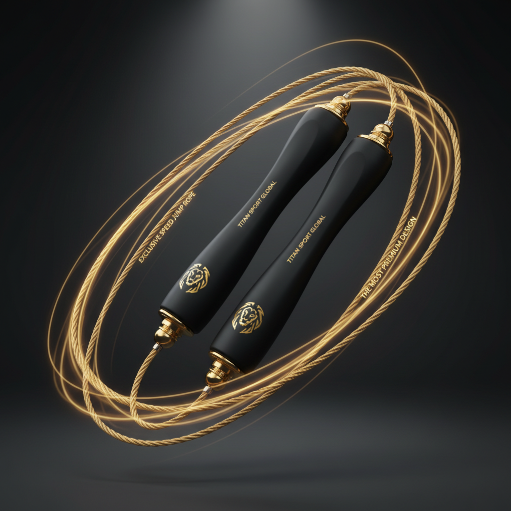 TITAN Gold Lion Speed Jump Rope — Exclusive Black & Gold Premium Speed Rope 🖤⚡