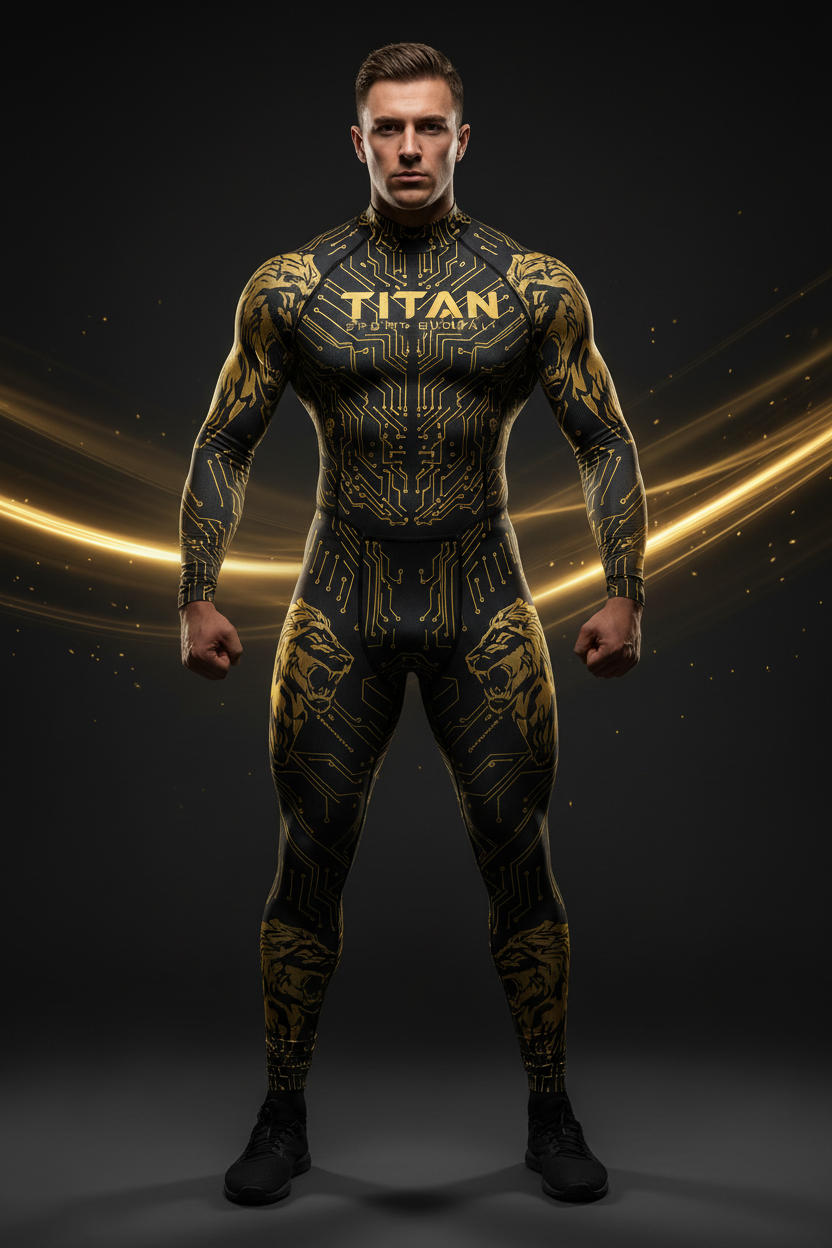 TITAN Circuit Board Full Body Compression Suit — Exclusive Performance Suit 🖤⚡ (XS–3XL)