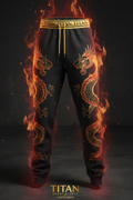 TITAN Gold & Crimson Dragon Sweatpants — Crown Edition