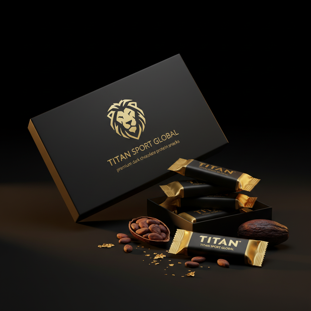TITAN Dark Chocolate Protein Bars — Premium Athlete Snack 🖤🍫 (12-Pack)
