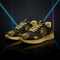 TITAN Kids Lightning Lion Sneakers — Exclusive Black & Gold Youth Shoes 🦁⚡ (Youth 1–7)