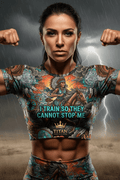 Titan Sport crop top featuring Native American imagery, dreamcatchers, and the text "I Train So They Cannot Stop Me."