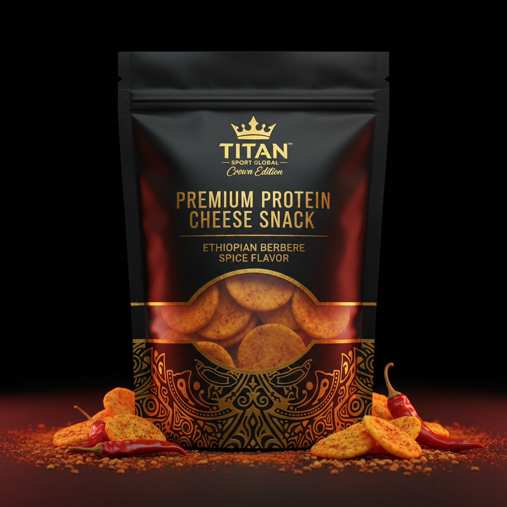 Crown High-Protein Ethiopian Berbere Spice Cheese Crisps