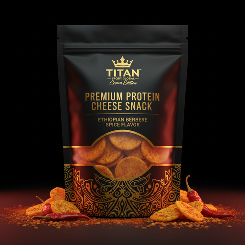 Crown High-Protein Ethiopian Berbere Spice Cheese Crisps