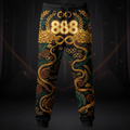 TITAN Men's Joggers — Angel Number 888 gold emerald infinite abundance design