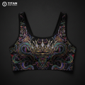 TITAN Crown Edition Obsidian Crown Sports Bra — Black & Rainbow Gold ultimate edition