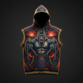 TITAN Men's Sleeveless Hoodie - Silverback King Crown Edition Design