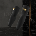 TITAN Golf Sun Sleeves Crown Edition matte black UPF 50+ gold crown logo