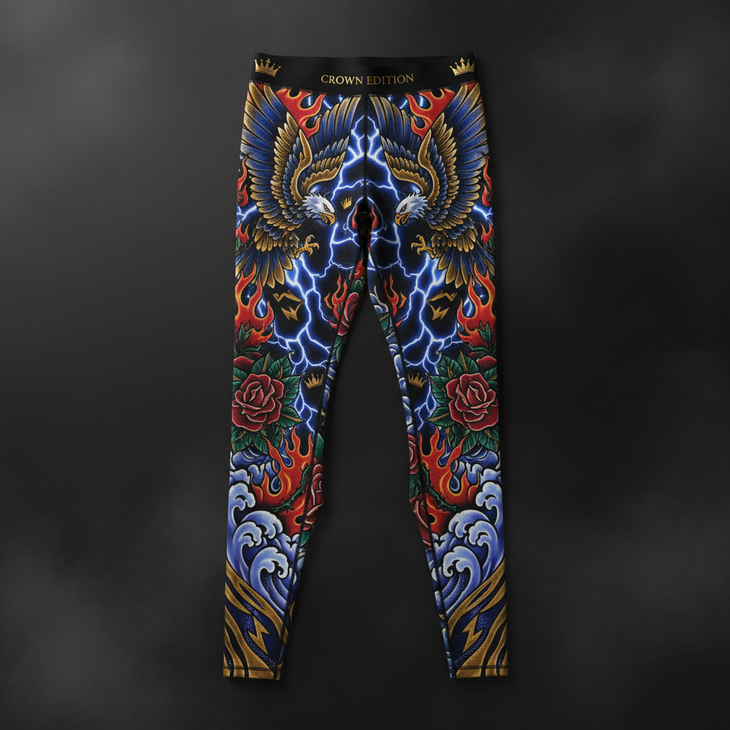 Spirit Of Power Women's Leggings — TITAN Crown Edition tattoo artwork