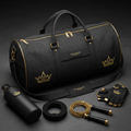 TITAN Midnight Black Crown Luxury Gym Duffle Bag