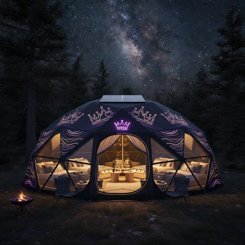TITAN 6-Person Solar Glow Camping Tent