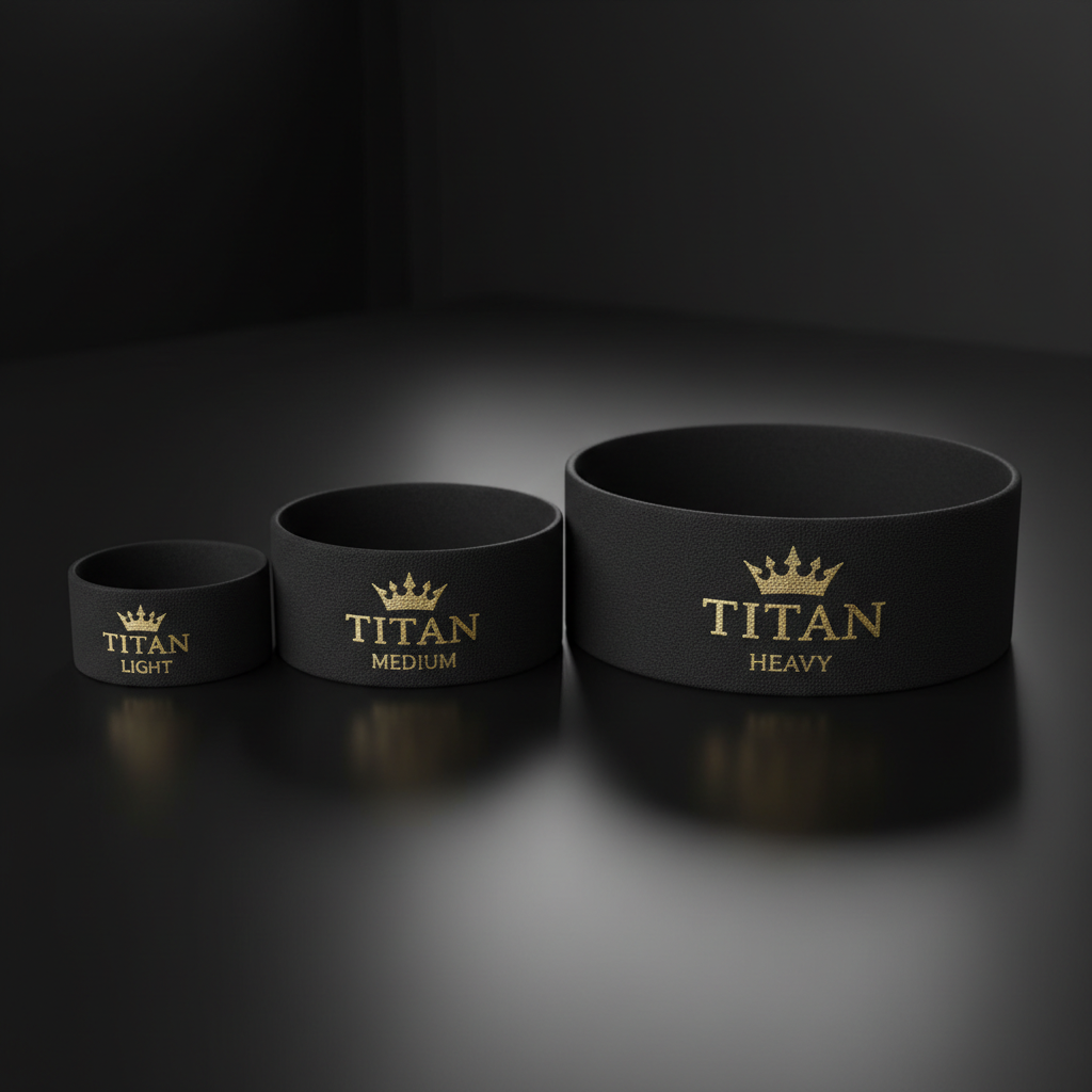 TITAN Crown Edition Fabric Booty Resistance Bands matte black gold